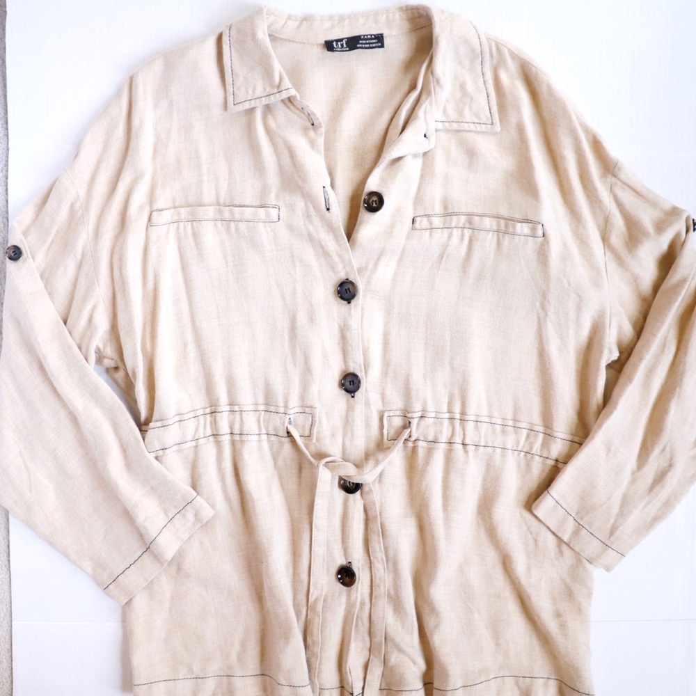 TRF Collection by Zara Tan Long Sleeve Collar Shirt
